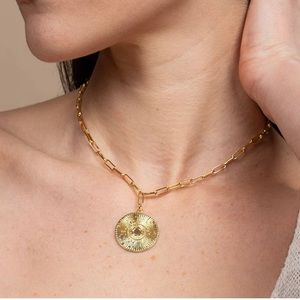 Uncommon James gold medallion necklace